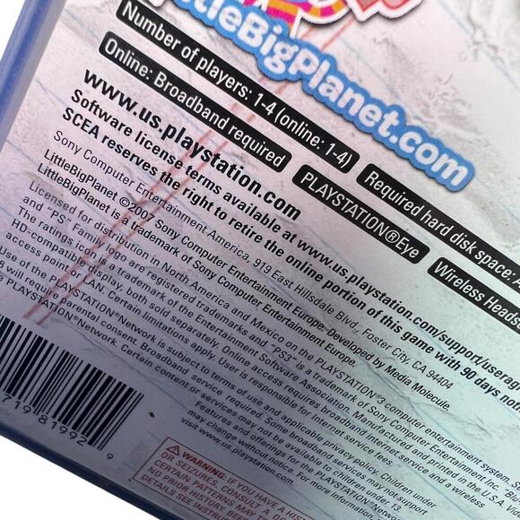 LittleBigPlanet (Sony PlayStation 3, 2008) CIB Complete PS3 Game - Picture 3 of 4